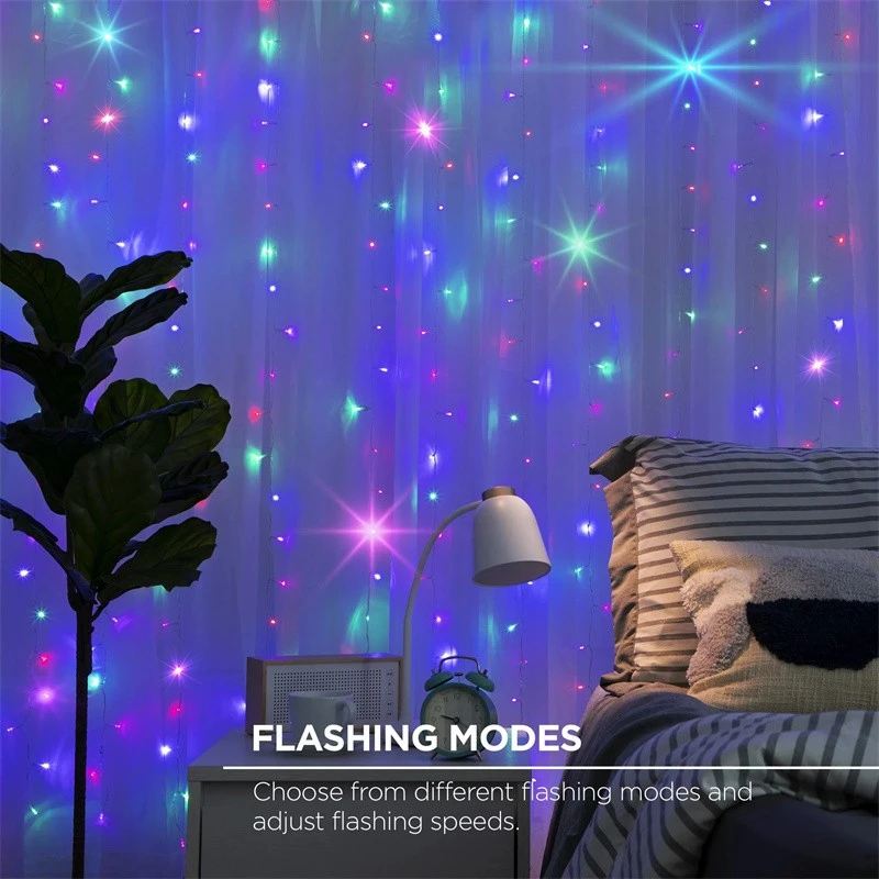 Color-changing Cascading Curtain Lights high quality